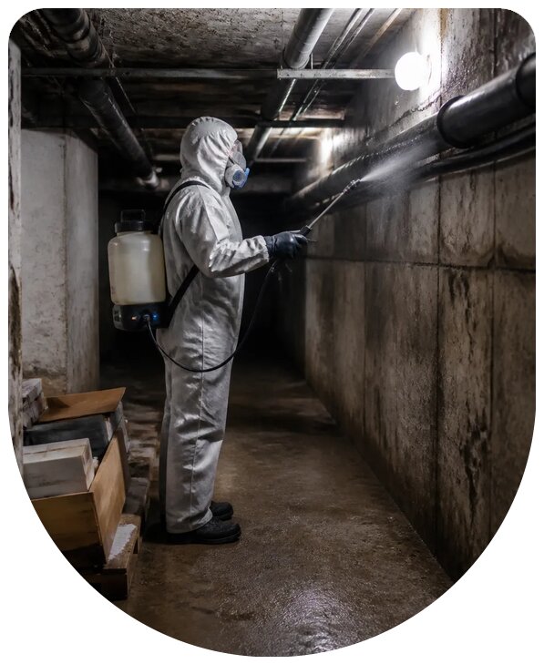 Дезинсекция подвала в Димитровграде от насекомых профессионально